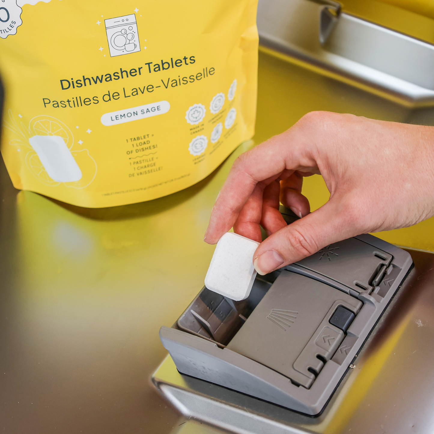 Dishwasher Tablets Lemon | MADE IN CANADA | Nature Bee